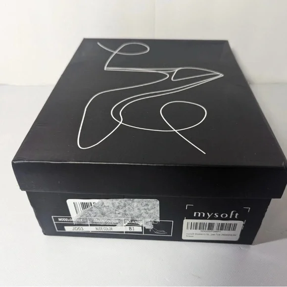 NEW-Size 8.5M Womens mysoft Stiletto Heeled Sandals Open Toe Nude Color JD03 - Picture 2 of 7